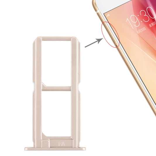 For Vivo X7 2 x SIM Card Tray (Gold) - Card Tray by buy2fix | Online Shopping UK | buy2fix