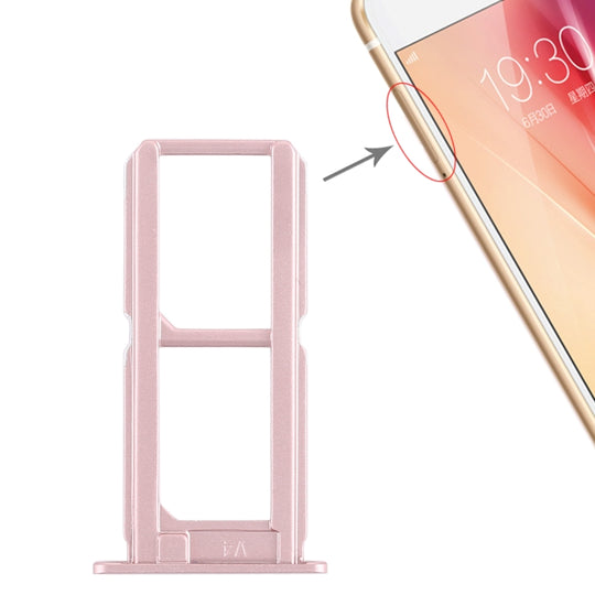 2 x plateau de carte SIM pour Vivo X7 (or rose)