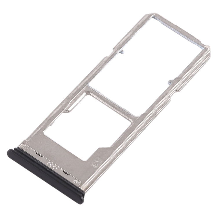 For Vivo Y53 2 x SIM Card Tray + Micro SD Card Tray (Black) - Card Tray by buy2fix | Online Shopping UK | buy2fix