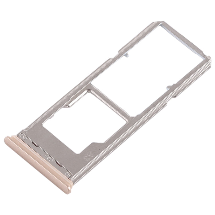 For Vivo Y53 2 x SIM Card Tray + Micro SD Card Tray (Gold) - Card Tray by buy2fix | Online Shopping UK | buy2fix