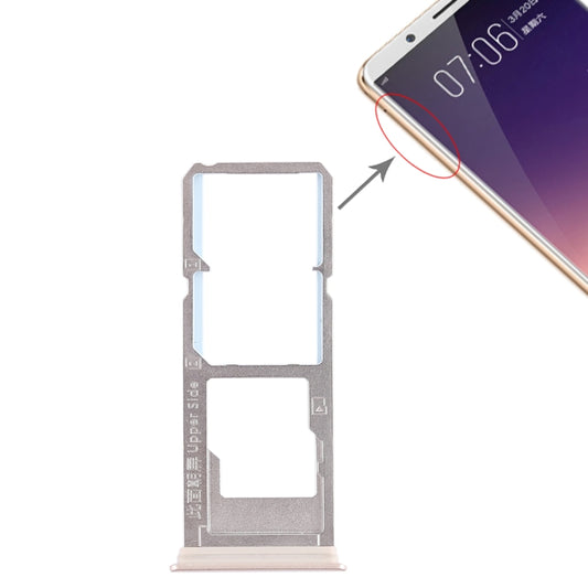 For Vivo Y79 2 x SIM Card Tray + Micro SD Card Tray (Gold) - Card Tray by buy2fix | Online Shopping UK | buy2fix