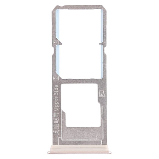 For Vivo Y79 2 x SIM Card Tray + Micro SD Card Tray (Gold) - Card Tray by buy2fix | Online Shopping UK | buy2fix