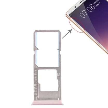 For Vivo Y79 2 x SIM Card Tray + Micro SD Card Tray (Rose Gold) - Card Tray by buy2fix | Online Shopping UK | buy2fix