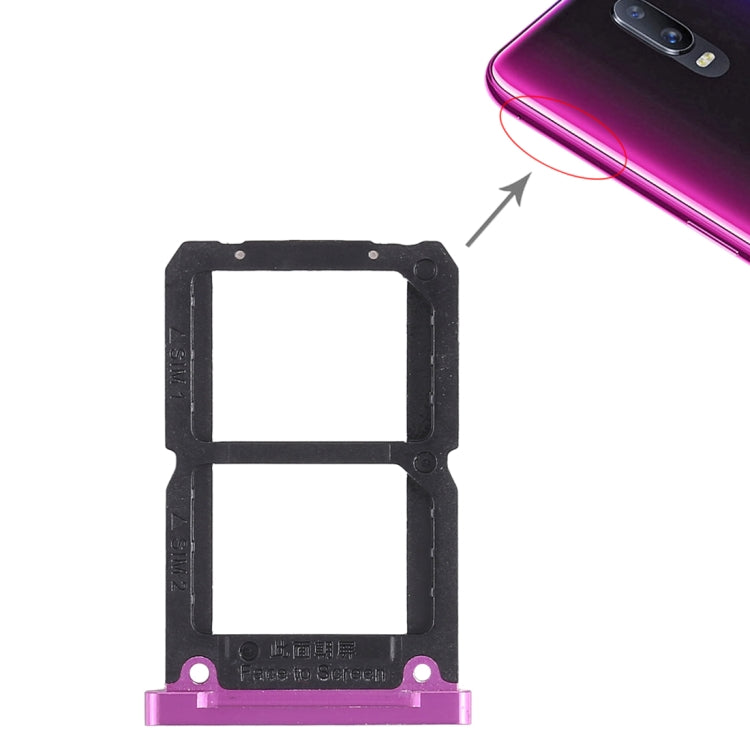 For OPPO R17 2 x SIM Card Tray (Purple) - Card Tray by buy2fix | Online Shopping UK | buy2fix