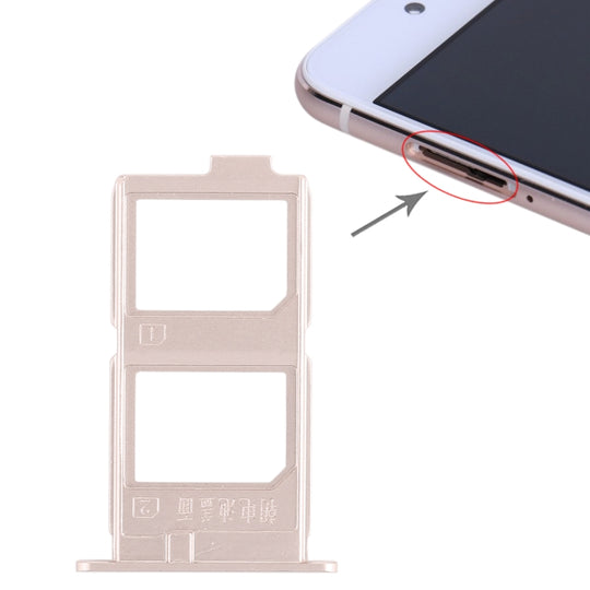 2 x plateau de carte SIM pour Vivo X7 Plus (or)