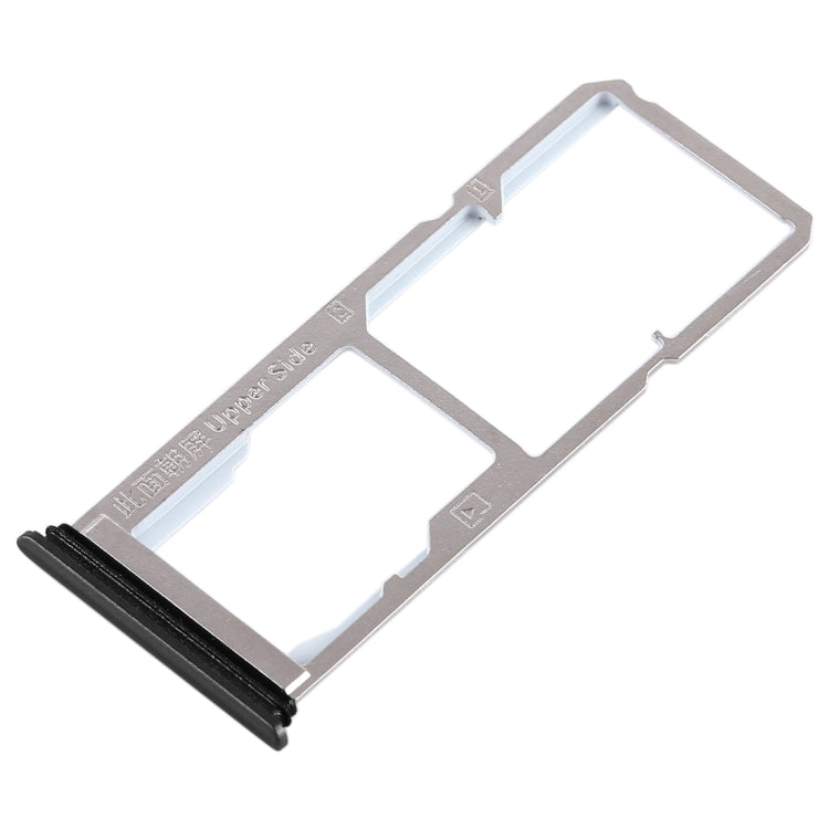 For Vivo Y75 2 x SIM Card Tray + Micro SD Card Tray (Black) - Card Tray by buy2fix | Online Shopping UK | buy2fix