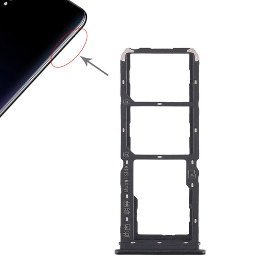 For Vivo Y97 2 x SIM Card Tray + Micro SD Card Tray (Black) - Card Tray by buy2fix | Online Shopping UK | buy2fix