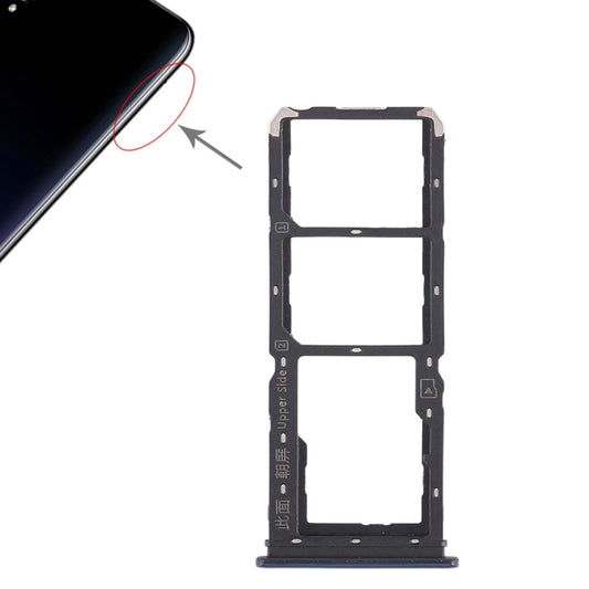 For Vivo Y97 2 x SIM Card Tray + Micro SD Card Tray (Blue) - Card Tray by buy2fix | Online Shopping UK | buy2fix