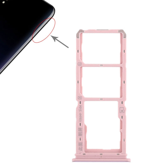 For Vivo Y97 2 x SIM Card Tray + Micro SD Card Tray (Rose Gold) - Card Tray by buy2fix | Online Shopping UK | buy2fix