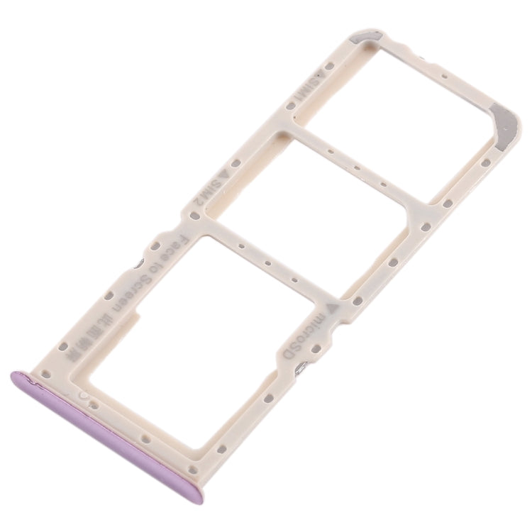 For OPPO A5 / A3s 2 x SIM Card Tray + Micro SD Card Tray (Purple) - Card Tray by buy2fix | Online Shopping UK | buy2fix