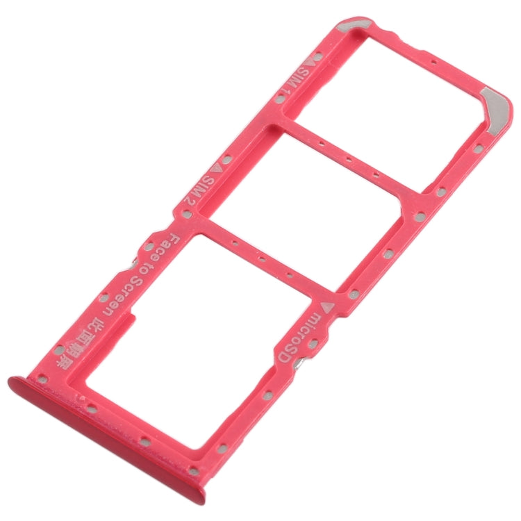 For OPPO A5 / A3s 2 x SIM Card Tray + Micro SD Card Tray (Red) - Card Tray by buy2fix | Online Shopping UK | buy2fix