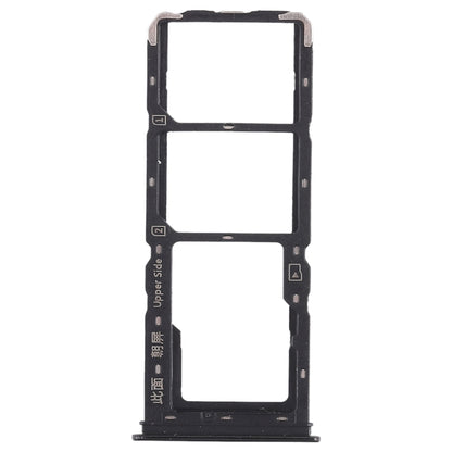 For Vivo Y93 2 x SIM Card Tray + Micro SD Card Tray (Black) - Card Tray by buy2fix | Online Shopping UK | buy2fix