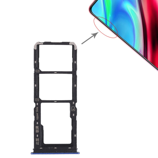 For Vivo Y93 2 x SIM Card Tray + Micro SD Card Tray (Blue) - Card Tray by buy2fix | Online Shopping UK | buy2fix
