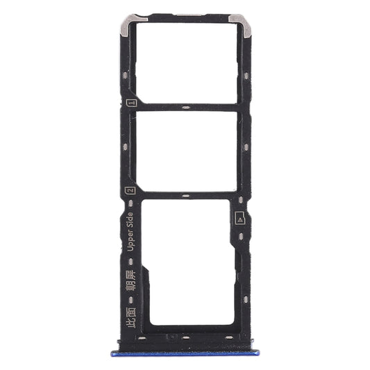 For Vivo Y93 2 x SIM Card Tray + Micro SD Card Tray (Blue) - Card Tray by buy2fix | Online Shopping UK | buy2fix