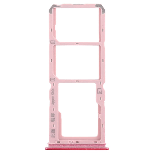 For Vivo Y93 2 x SIM Card Tray + Micro SD Card Tray (Red) - Card Tray by buy2fix | Online Shopping UK | buy2fix