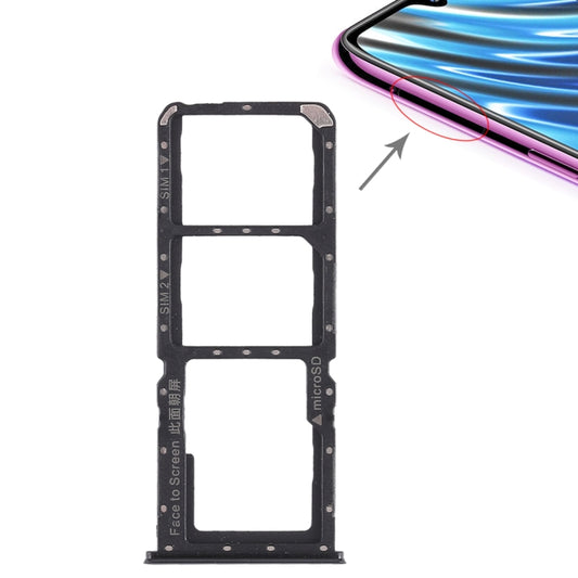 For OPPO A7x / F9 / F9 Pro / Realme 2 Pro 2 x SIM Card Tray + Micro SD Card Tray (Black) - Card Tray by buy2fix | Online Shopping UK | buy2fix