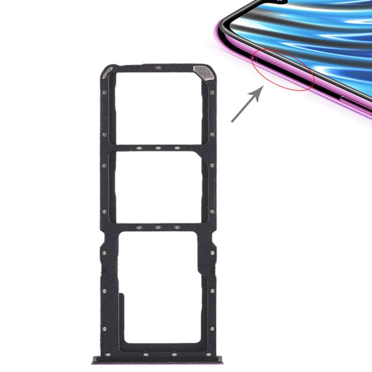 For OPPO A7x / F9 / F9 Pro / Realme 2 Pro 2 x SIM Card Tray + Micro SD Card Tray (Purple) - Card Tray by buy2fix | Online Shopping UK | buy2fix