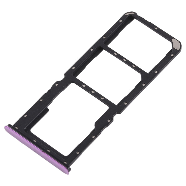 For OPPO A7x / F9 / F9 Pro / Realme 2 Pro 2 x SIM Card Tray + Micro SD Card Tray (Purple) - Card Tray by buy2fix | Online Shopping UK | buy2fix
