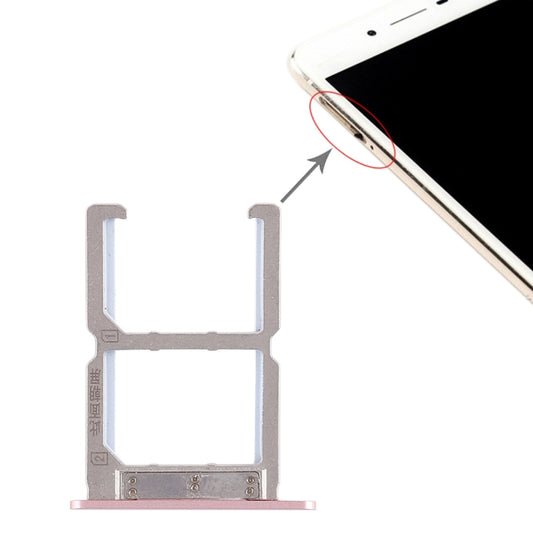 For Vivo X6S 2 x SIM Card Tray (Rose Gold) - Card Tray by buy2fix | Online Shopping UK | buy2fix