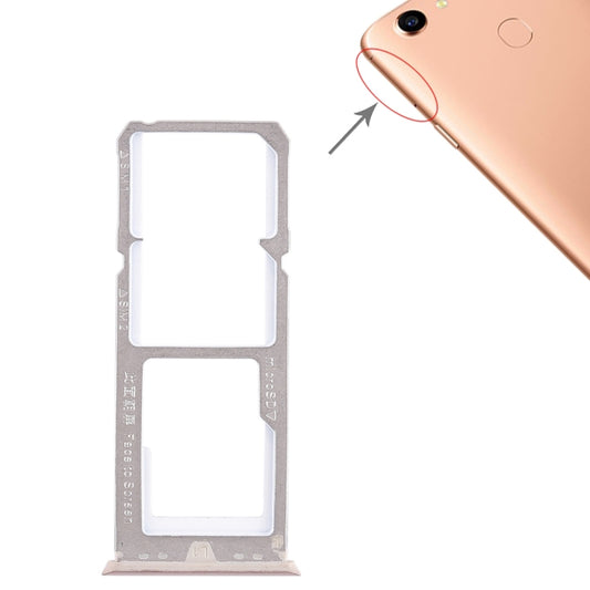 For OPPO A79 2 x SIM Card Tray + Micro SD Card Tray (Gold) - Card Tray by buy2fix | Online Shopping UK | buy2fix