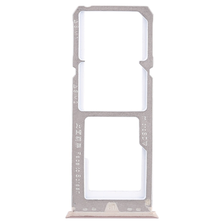 For OPPO A79 2 x SIM Card Tray + Micro SD Card Tray (Gold) - Card Tray by buy2fix | Online Shopping UK | buy2fix