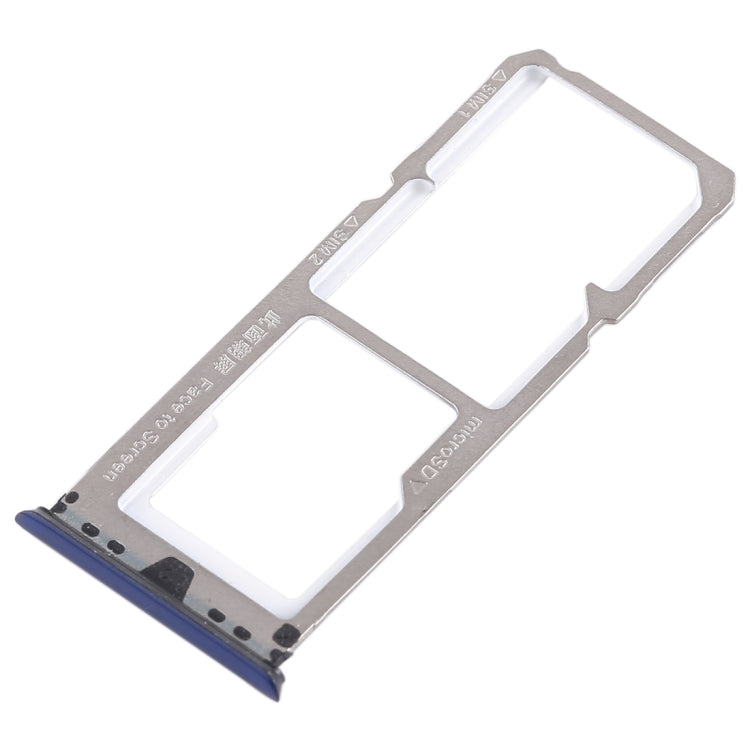 For OPPO A79 2 x SIM Card Tray + Micro SD Card Tray (Blue) - Card Tray by buy2fix | Online Shopping UK | buy2fix