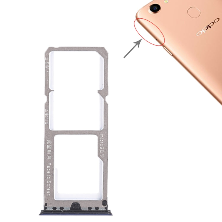 For OPPO A79 2 x SIM Card Tray + Micro SD Card Tray (Blue) - Card Tray by buy2fix | Online Shopping UK | buy2fix