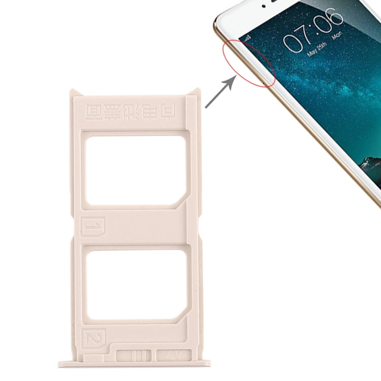 For Vivo V3 2 x SIM Card Tray (Gold) - Card Tray by buy2fix | Online Shopping UK | buy2fix