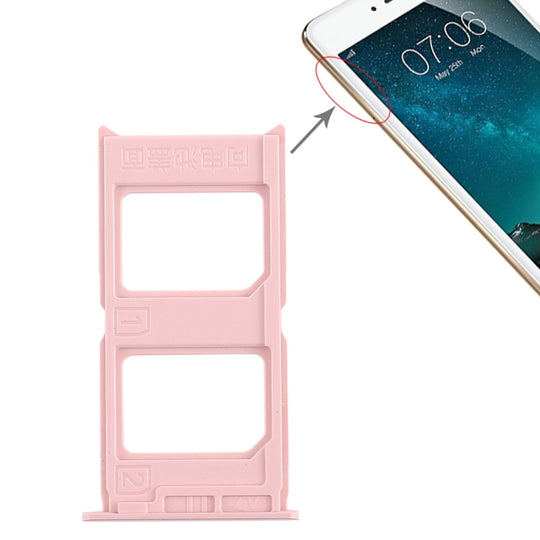 2 x plateau de carte SIM pour Vivo V3 (or rose)