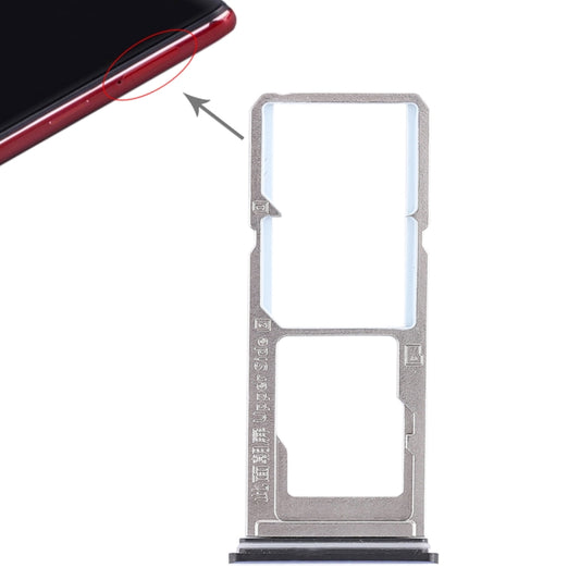 For Vivo Z1 2 x SIM Card Tray + Micro SD Card Tray (Blue) - Card Tray by buy2fix | Online Shopping UK | buy2fix