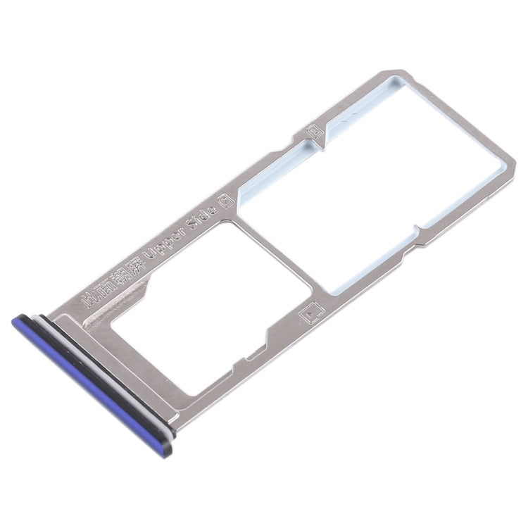 For Vivo Z1 2 x SIM Card Tray + Micro SD Card Tray (Blue) - Card Tray by buy2fix | Online Shopping UK | buy2fix