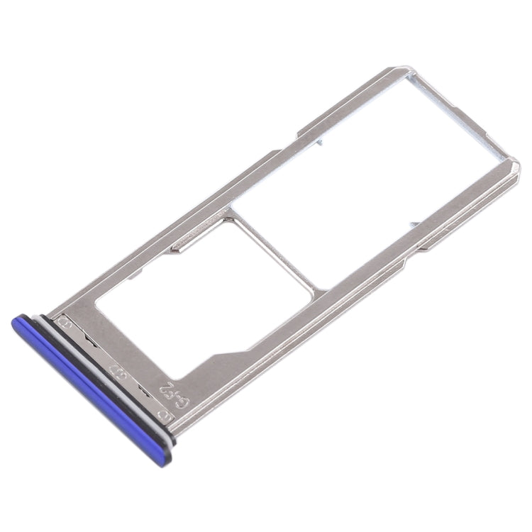 For Vivo Z1 2 x SIM Card Tray + Micro SD Card Tray (Blue) - Card Tray by buy2fix | Online Shopping UK | buy2fix