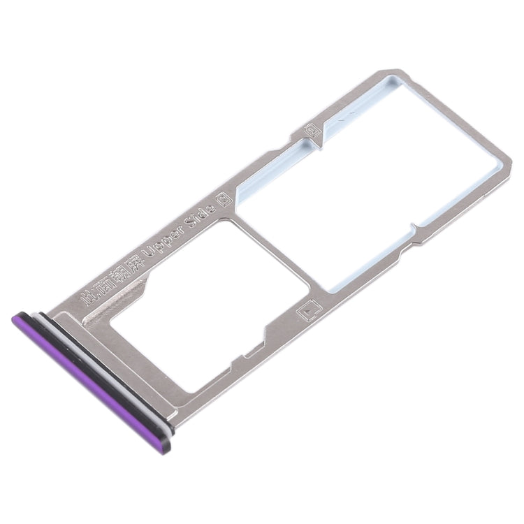 For Vivo Z1 2 x SIM Card Tray + Micro SD Card Tray (Purple) - Card Tray by buy2fix | Online Shopping UK | buy2fix