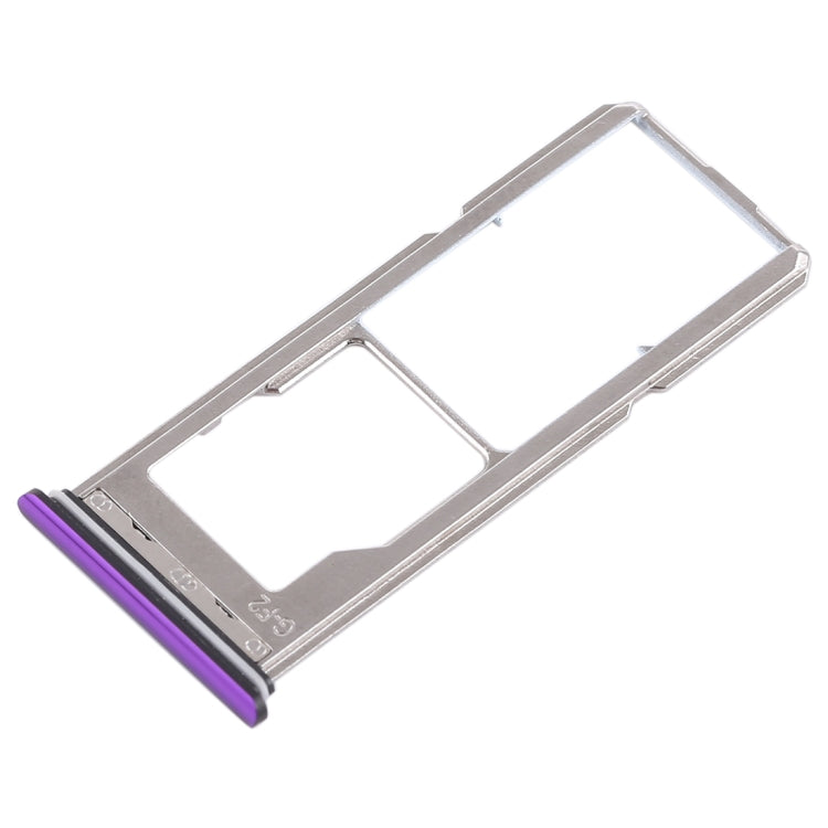 For Vivo Z1 2 x SIM Card Tray + Micro SD Card Tray (Purple) - Card Tray by buy2fix | Online Shopping UK | buy2fix