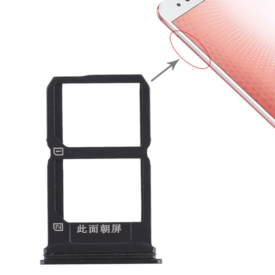 2 x plateau de carte SIM pour Vivo X9s Plus (noir)