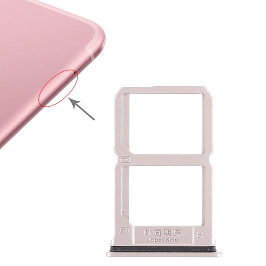 For Vivo X9s 2 x SIM Card Tray (Gold) - Card Tray by buy2fix | Online Shopping UK | buy2fix