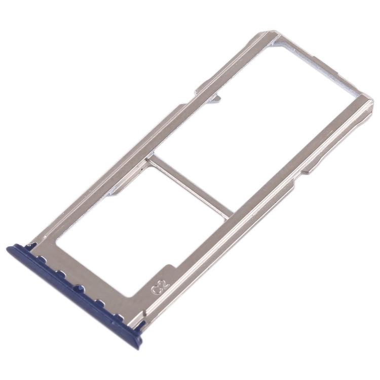 For OPPO A1 2 x SIM Card Tray + Micro SD Card Tray (Blue) - Card Tray by buy2fix | Online Shopping UK | buy2fix
