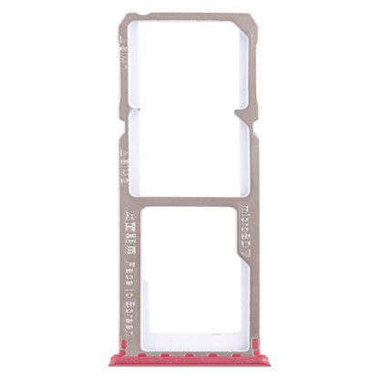 For OPPO A1 2 x SIM Card Tray + Micro SD Card Tray (Red) - Card Tray by buy2fix | Online Shopping UK | buy2fix