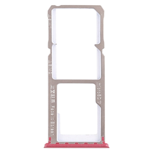 For OPPO A1 2 x SIM Card Tray + Micro SD Card Tray (Red) - Card Tray by buy2fix | Online Shopping UK | buy2fix