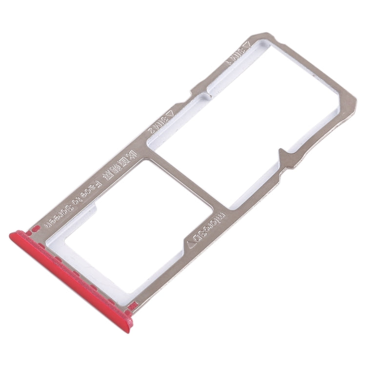 For OPPO A1 2 x SIM Card Tray + Micro SD Card Tray (Red) - Card Tray by buy2fix | Online Shopping UK | buy2fix