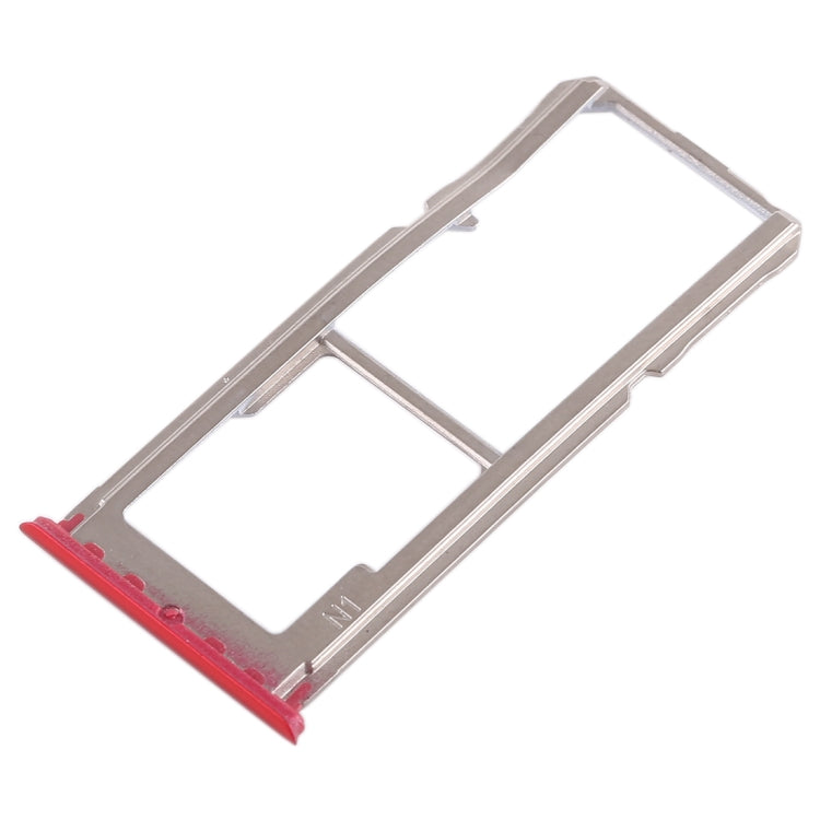 For OPPO A1 2 x SIM Card Tray + Micro SD Card Tray (Red) - Card Tray by buy2fix | Online Shopping UK | buy2fix