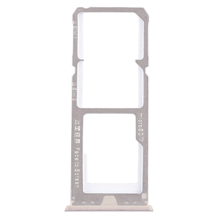 For OPPO A73 / F5 2 x SIM Card Tray + Micro SD Card Tray (Gold) - Card Tray by buy2fix | Online Shopping UK | buy2fix