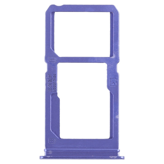 For Vivo X21i SIM Card Tray + SIM Card Tray / Micro SD Card Tray (Blue) - Card Tray by buy2fix | Online Shopping UK | buy2fix
