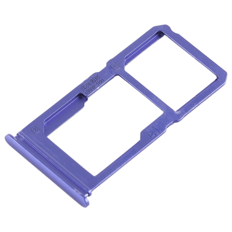 For Vivo X21i SIM Card Tray + SIM Card Tray / Micro SD Card Tray (Blue) - Card Tray by buy2fix | Online Shopping UK | buy2fix