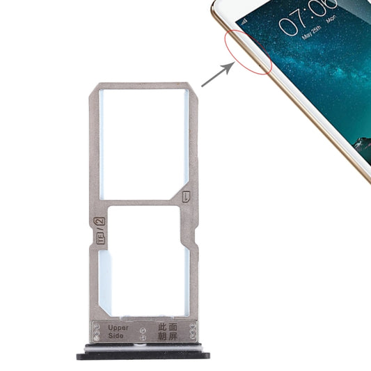 For Vivo Y67 SIM Card Tray + SIM Card Tray / Micro SD Card Tray (Black) - Card Tray by buy2fix | Online Shopping UK | buy2fix