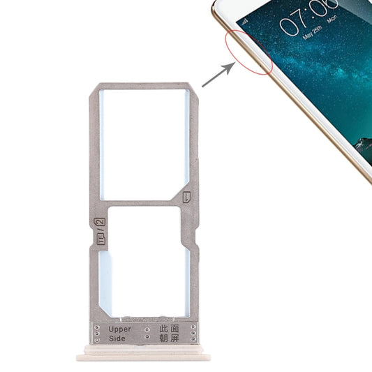 For Vivo Y67 SIM Card Tray + SIM Card Tray / Micro SD Card Tray (Gold) - Card Tray by buy2fix | Online Shopping UK | buy2fix