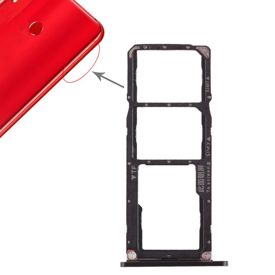 2 x Plateau pour carte SIM / Plateau pour carte Micro SD pour Huawei Honor 8X Max (Noir)