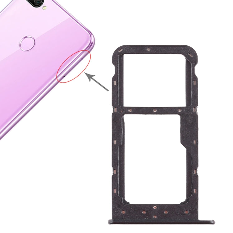 SIM Card Tray + SIM Card Tray / Micro SD Card Tray for Huawei Honor 9i (Black) by buy2fix