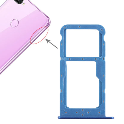 SIM Card Tray + SIM Card Tray / Micro SD Card Tray for Huawei Honor 9i (Blue) by buy2fix