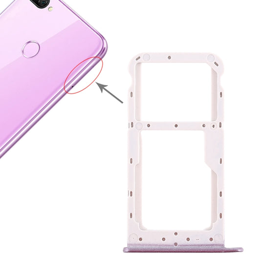 Plateau de carte SIM + plateau de carte SIM / plateau de carte Micro SD pour Huawei Honor 9i (violet)
